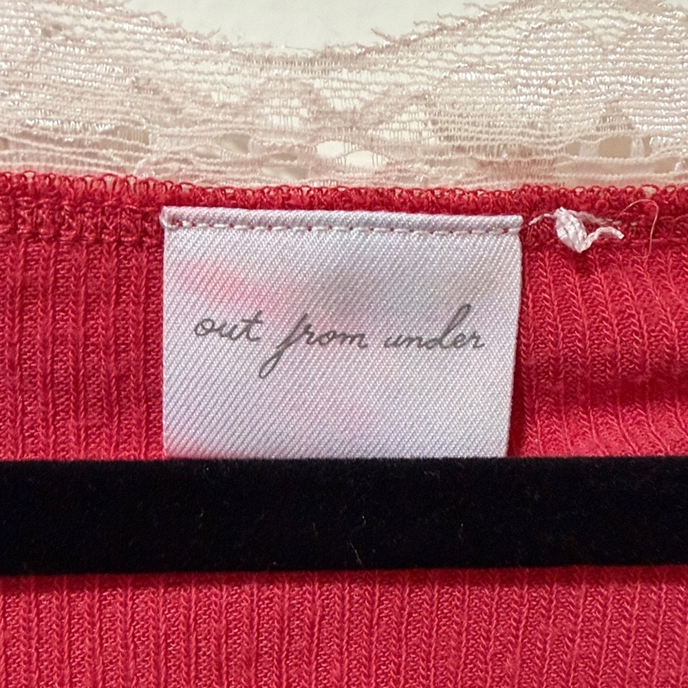 Urban Outfitters Rose Lace-Trim Long Sleeve Top - Picture 2 of 6
